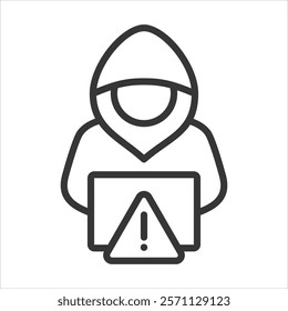 Cyber Espionage Icon Vector Illustration Outline