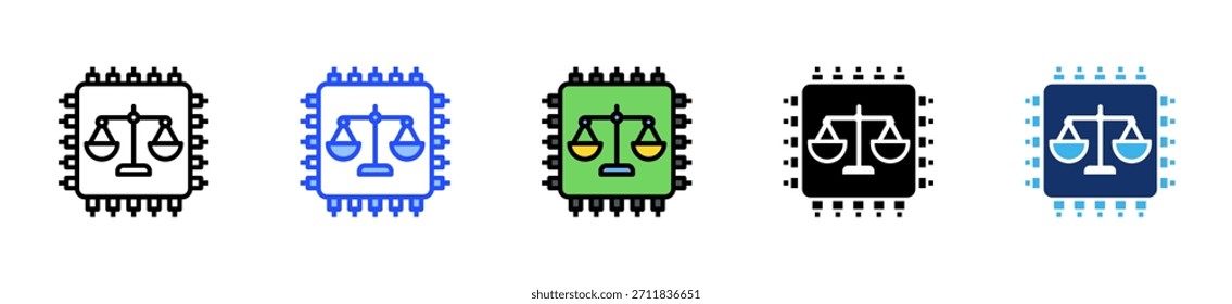 Colección de íconos de ética cibernética con múltiples estilos