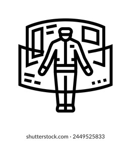 cyber explorer tech enthusiast line icon vector. cyber explorer tech enthusiast sign. isolated contour symbol black illustration