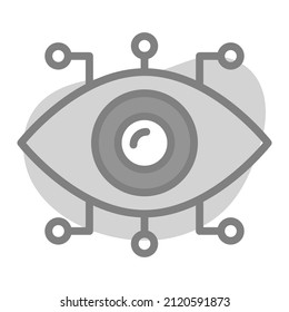 Icono de ciberojo. Ilustración vectorial de interfaz de usuario, como signo vectorial simple y símbolo de moda en estilo de arte de línea, para diseño y sitios web, o aplicaciones móviles,