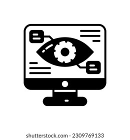 Cyber Eye icon in vector. Illustration