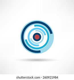 Cyber eye symbol icon