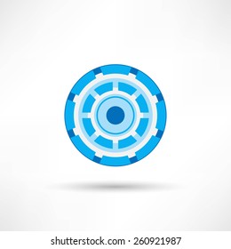 Cyber eye symbol icon