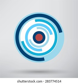 Cyber eye symbol icon