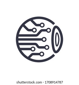 Cyber eye symbol icon. vector illustration. Logo template design. EPS 10