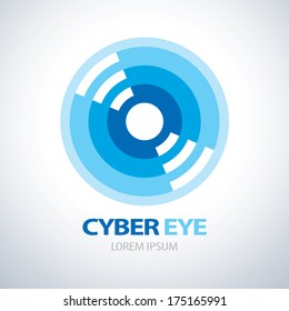 Cyber eye symbol icon. vector illustration, Logo template design