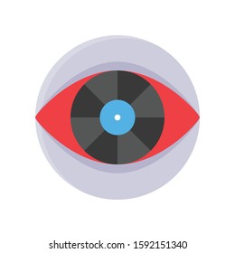 Cyber eye vector, Artificial related flat style icon