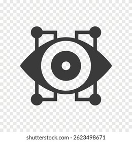 Cyber eye vector flat icon