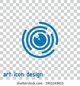 cyber eye vector icon on an abstract background