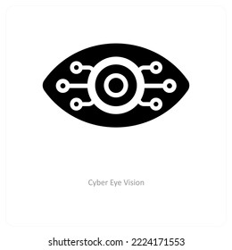 Concepto de icono de Cyber Eye Vision