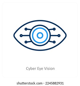 Concepto de icono de Cyber Eye Vision