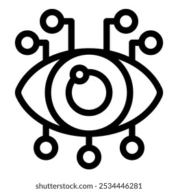 Cyber Eye beobachtet und repräsentiert das Konzept der künstlichen Intelligenz