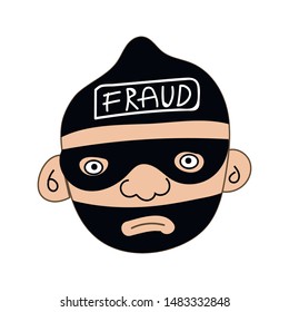 Cyber Fraud Cartoon Style Illustration Vector Stock Vector (Royalty ...