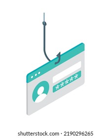 cyber fraud profile icon isolated