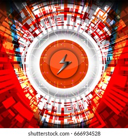 cyber futuristic concept on abstract technology background, vector illustration