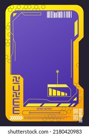 Cyber ​ ​ und futuristisches Vektorplakatdesign für Modeinhalte, Spiele und mehr