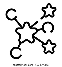 Cyber game scheme icon. Outline cyber game scheme vector icon for web design isolated on white background