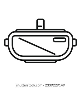 Cyber gamer icon outline vector. Vr headset. Futuristic digital