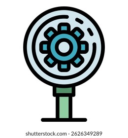 Cyber gaming icon. Outline cyber gaming vector icon color flat isolated