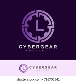 cyber gear initial Letter L Logo design