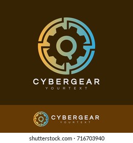 cyber gear initial Letter Q Logo design