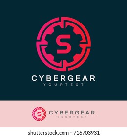 cyber gear initial Letter S Logo design