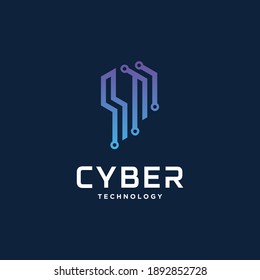 cyber gear initial  Logo design