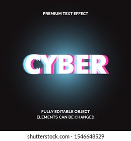 cyber glitch premium text effect
