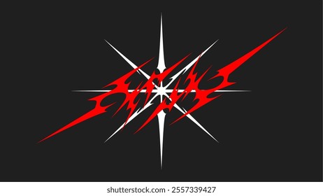 Cyber Gothic Starburst Vector Design