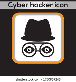 Cyber hacker icon. vector graphics