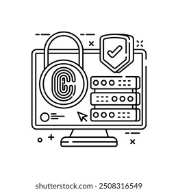 Cyber-Hygiene-Gliederungssymbol, Vektorgrafik