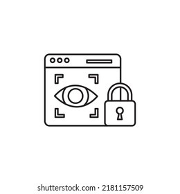Cyber identity icon outline style design. Cyber identity icon vector illustration. isolated on white background.