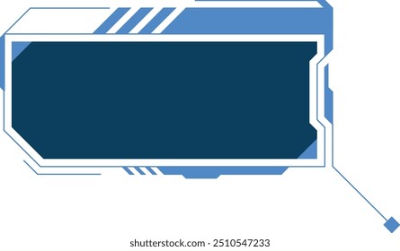 Marco de infografía cibernética. Diseño de Scifi. Ventana de la llamada aislada en el fondo blanco