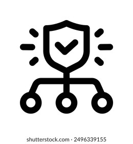 cyber insurance icon. vector line icon for your website, mobile, presentation, and logo design.