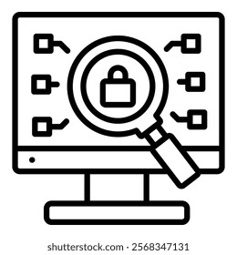 Cyber Intelligence Icon Element For Design