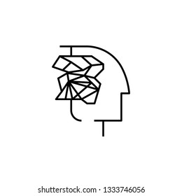 cyber, interface, mind, neural icon. Element of future technological pack for mobile concept and web apps icon. Thin line icon for website design and development