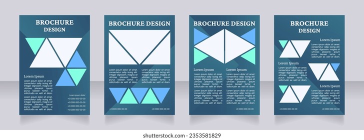 Cyber investigation solutions blank brochure layout design. Vertical poster template set with empty copy space for text. Premade corporate reports collection. Editable flyer paper pages