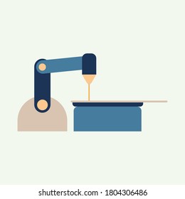 Cyber Knife For Noninvasive Robotic Delivery System For Radiation Therapy. Cancer, Radiotherapy, Oncology. X-ray Beam Concept. Can Be Used For Topics Like Medicine, Health, Hospital, Equipment
