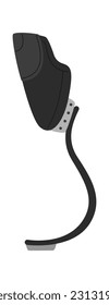 Cyber Leg Prosthesis Vector Illustration