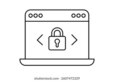 Cyber Lock Padlock Icon, padlock security icon vector, secure padlock symbol design, digital lock icon, privacy protection lock symbol, encrypted data padlock icon