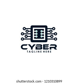 Cyber Logo Design Vector Template