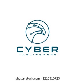 Cyber Logo Design Vector Template