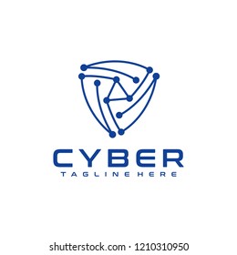 Cyber Logo Design Vector Template