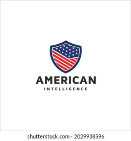 Cyber logos security eagle falcon shield circle american flag technology icon symbol phoenix application hawk vector design background digital padlock lock guardian guard star moon bird safe army