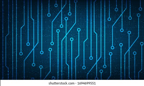 Cyber Microchip on Technology Background,Hi-tech Digital and security Concept design,Free Space For text in put,Vector illustration.
