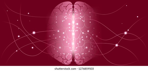 Cyber Mind, Human Brain Analysis. Digital Technology, Science Innovation. Cyber Machine Learning, Virtual Mind Concept. Artificial Intelligence (AI) Design. Neural Connection Visualization, Big Data.