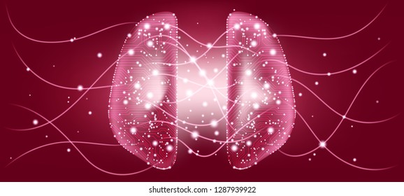 Cyber Mind, Human Brain Analysis. Digital Technology, Science Innovation. Cyber Machine Learning, Virtual Mind Concept. Artificial Intelligence (AI) Design. Neural Connection Visualization, Big Data.