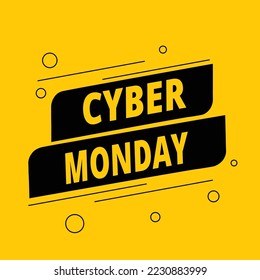 CYBER MONDAY 2022 POSTCARD VECTOR