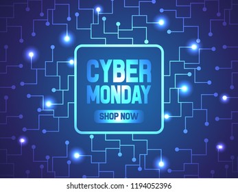 Cyber monday abstract circuit