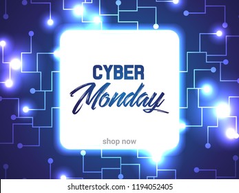 Cyber monday abstract circuit